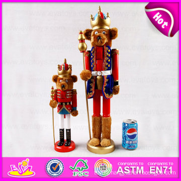 2015 Unique Christmas for Kids Toy, Cute Wooden Christmas Toy Wooden Nutcracker, Promotion Christmas Gift Toy Wholesales W02A063